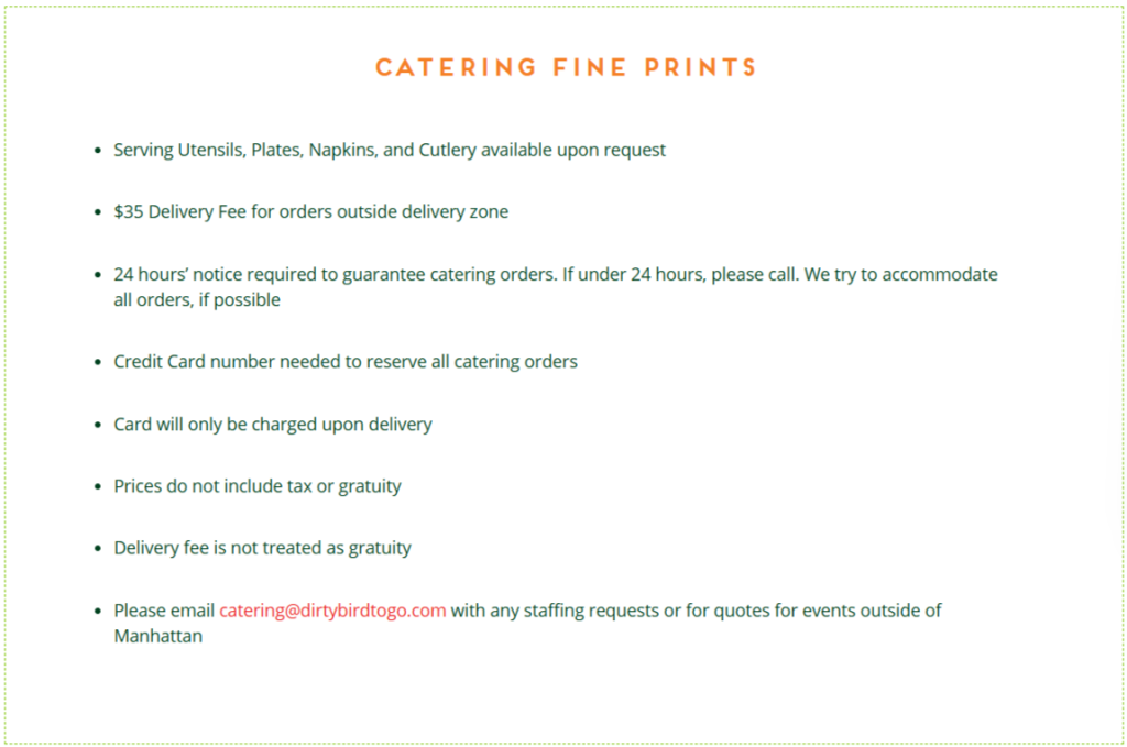 Catering Fine Prints
